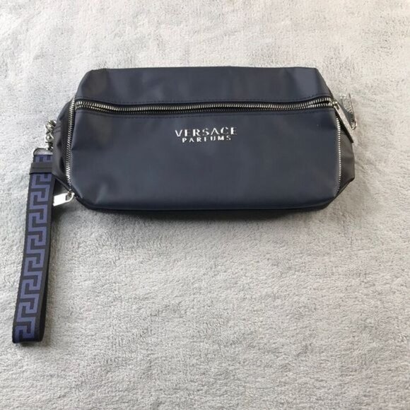 Versace Parfum  Toiletry Bag  Navy Blue NWOT - Picture 1 of 11